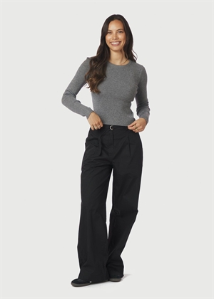 Kirrera knit bluse Dark Grey Melange Neo Noir 